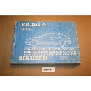 Renault 19 reservdelskatalog PR1212 6/1991