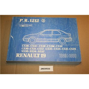 Renault 19 reservdelskatalog PR1212 89-90