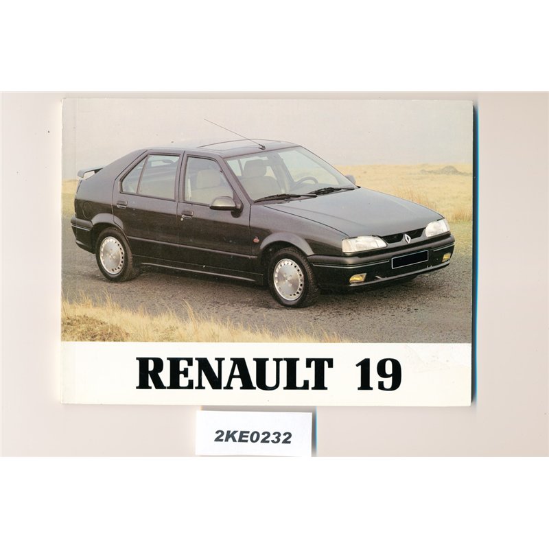 Renault 19 owners manual - JUNK.se