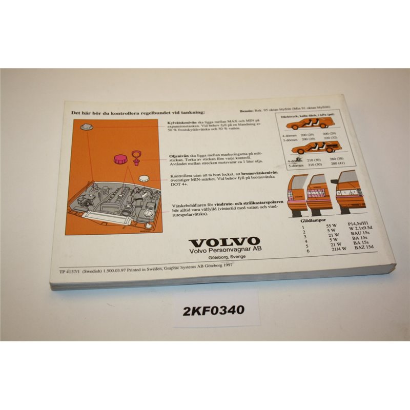 Volvo S90 V90 owners manual 1998 - JUNK.se